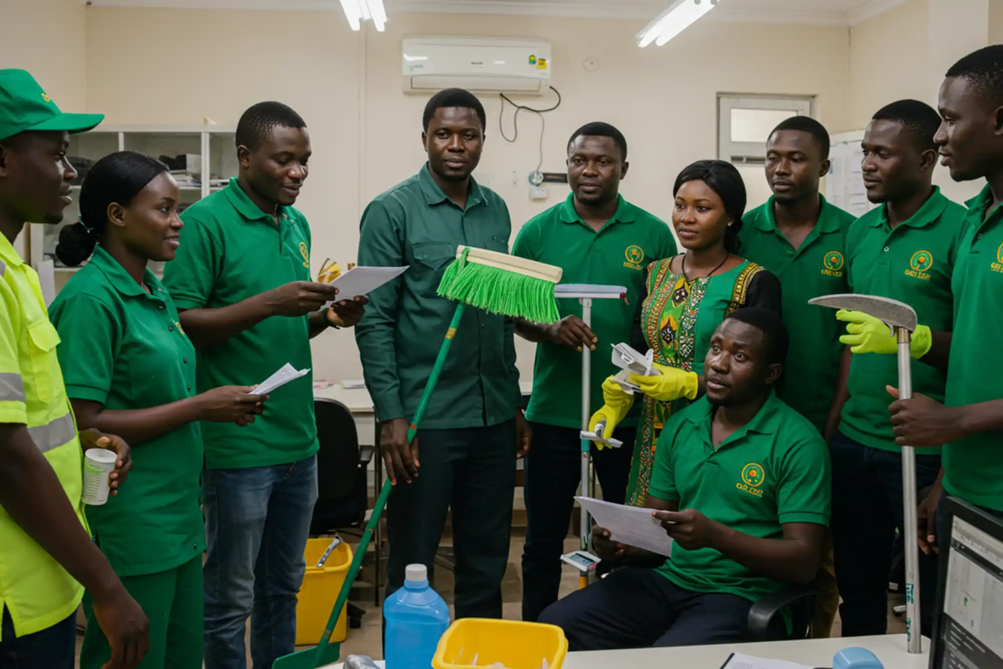 JuKaro Limited team in green uniforms
